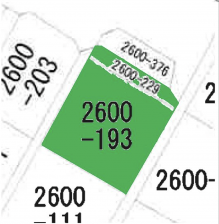 小矢部市埴生、土地の間取り画像です