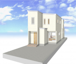 砺波市太郎丸、新築一戸建ての完成予想図（外観）画像です