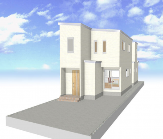砺波市太郎丸、新築一戸建ての完成予想図（外観）画像です