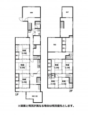 南砺市、中古一戸建ての間取り画像です