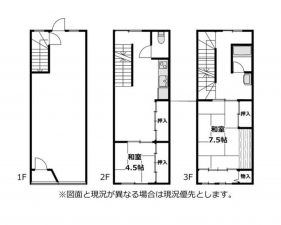 南砺市、中古一戸建ての間取り画像です