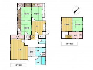 小矢部市芹川、中古一戸建ての間取り画像です