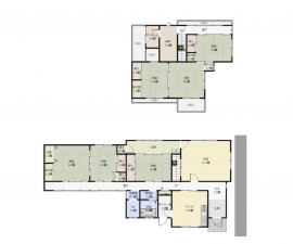 砺波市庄川町、中古一戸建ての間取り画像です