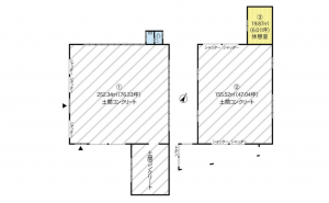 小矢部市赤倉、収益物件/倉庫の間取り画像です