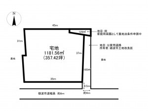 砺波市宮森、土地の間取り画像です