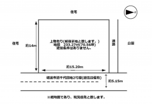 砺波市千代、土地の間取り画像です