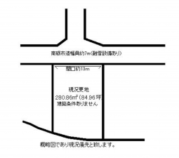 南砺市井波、土地の間取り画像です