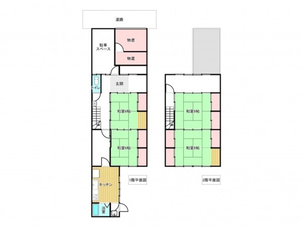 南砺市松原、中古一戸建ての間取り画像です