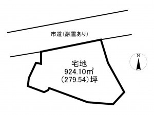 砺波市鷹栖、土地の間取り画像です