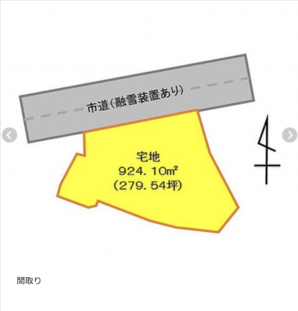 砺波市鷹栖、土地の間取り画像です