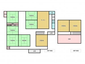 南砺市沖、中古一戸建ての間取り画像です