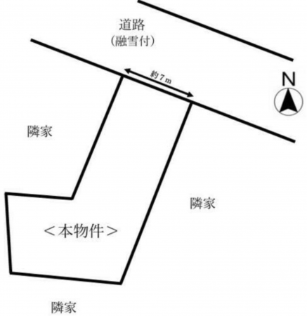 南砺市柴田屋、土地の間取り画像です