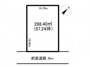 南砺市天神、土地の間取り画像です