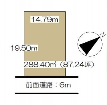 南砺市天神、土地の間取り画像です