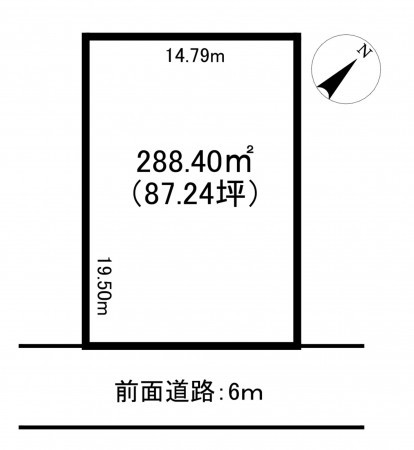 南砺市天神、土地の間取り画像です