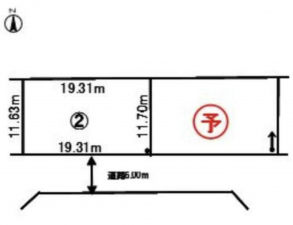 砺波市宮村、土地の間取り画像です