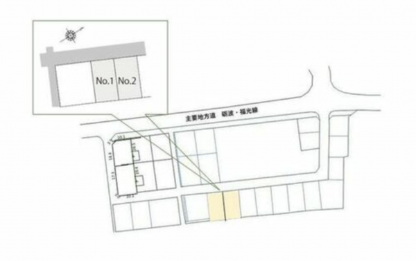 砺波市春日町、土地の間取り画像です