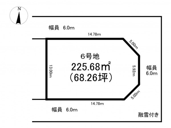 砺波市宮村、土地の間取り画像です