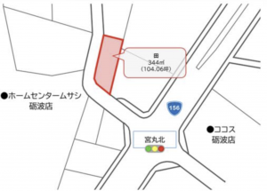 砺波市宮丸、土地の間取り画像です