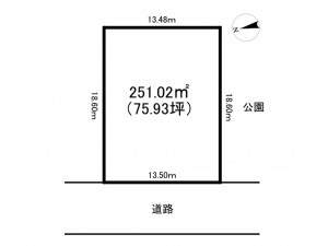 砺波市頼成、土地の間取り画像です