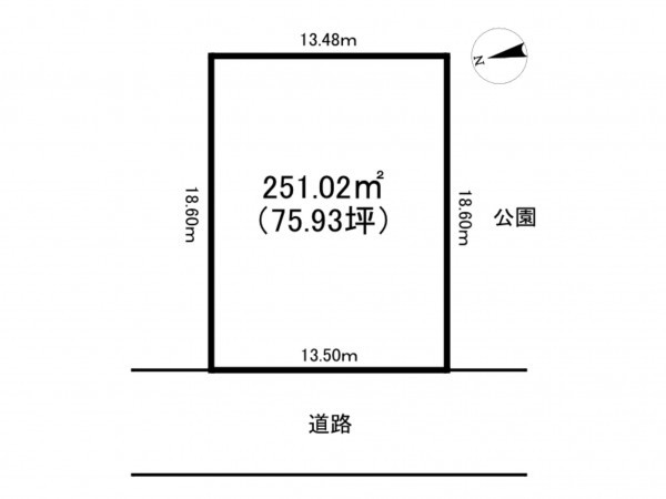 砺波市頼成、土地の間取り画像です