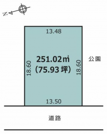 砺波市頼成、土地の間取り画像です