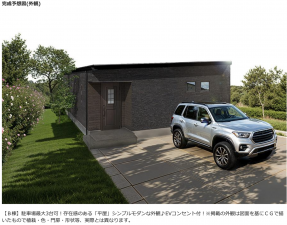 砺波市矢木、新築一戸建ての完成予想図（外観）画像です
