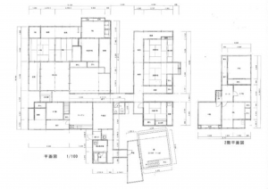 南砺市山斐、中古一戸建ての間取り画像です
