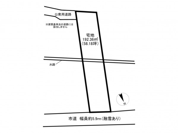 南砺市福野、土地の間取り画像です