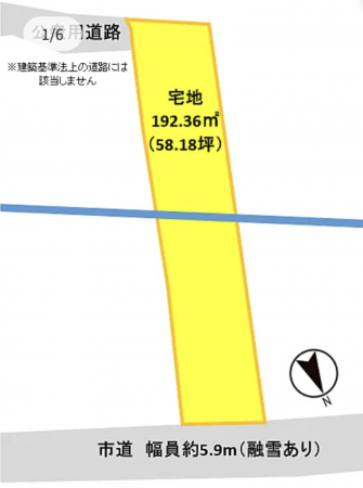 南砺市福野、土地の間取り画像です