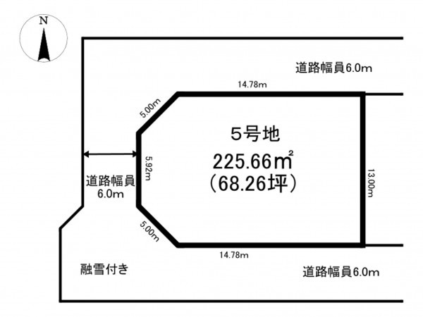 砺波市宮村、土地の間取り画像です