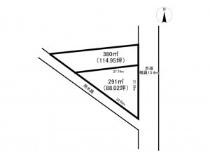 砺波市千保、土地の間取り画像です