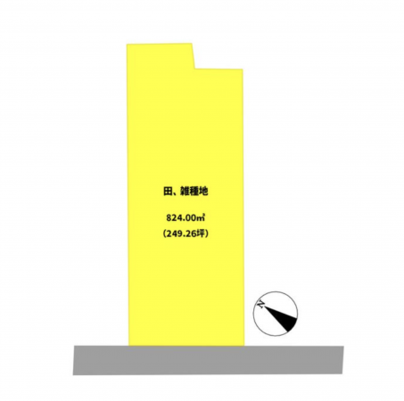 砺波市苗加、土地の間取り画像です