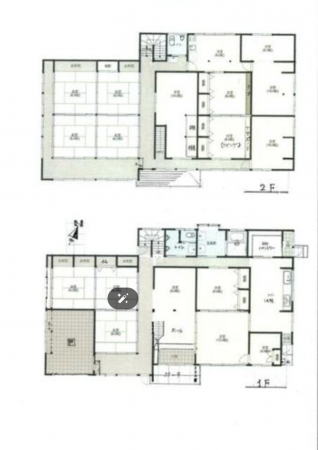 南砺市下梨、中古一戸建ての間取り画像です