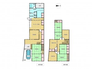 小矢部市東福町、中古一戸建ての間取り画像です