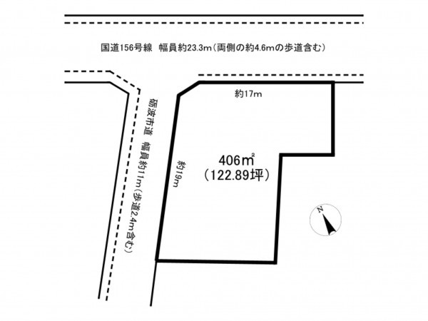 砺波市庄川町、土地の間取り画像です