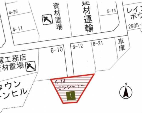 小矢部市埴生、土地の間取り画像です