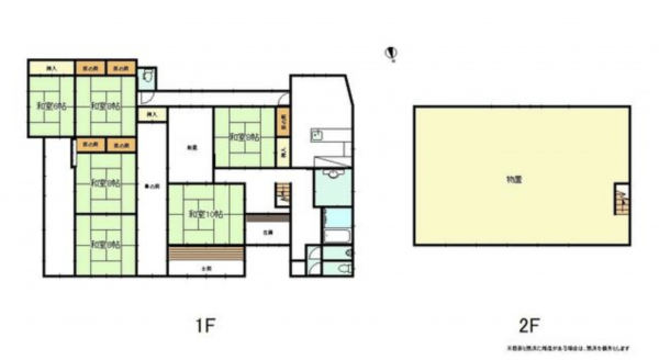 砺波市庄川町、中古一戸建ての間取り画像です