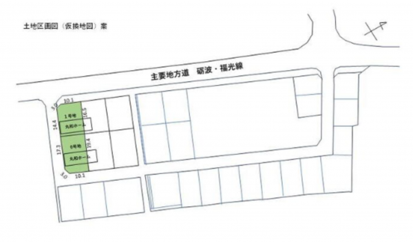 砺波市春日町、土地の間取り画像です
