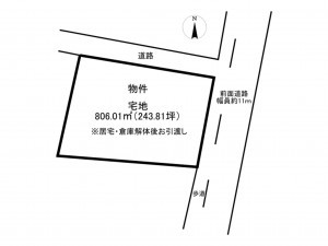 砺波市小杉、土地の間取り画像です