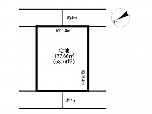 小矢部市後谷、土地の間取り画像です