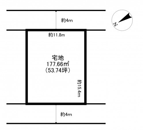 小矢部市後谷、土地の間取り画像です