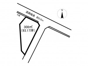 砺波市苗加、土地の間取り画像です