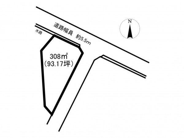 砺波市苗加、土地の間取り画像です