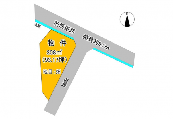 砺波市苗加、土地の間取り画像です