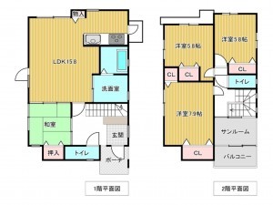 小矢部市埴生、新築一戸建ての間取り画像です