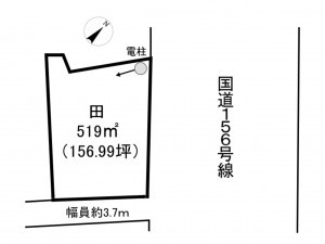 砺波市五郎丸、土地の間取り画像です