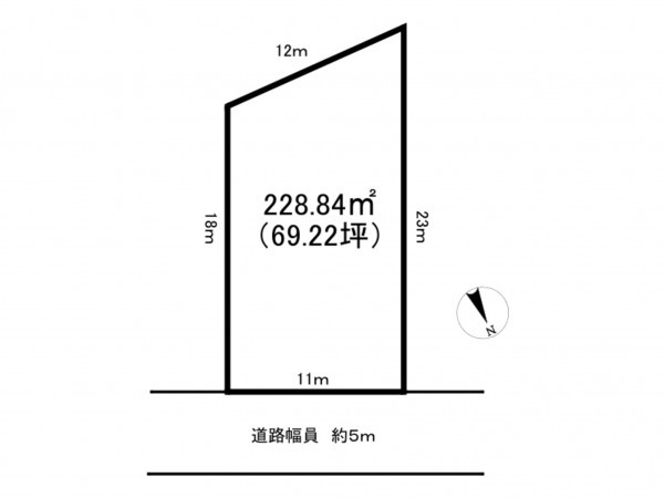 小矢部市綾子、土地の間取り画像です