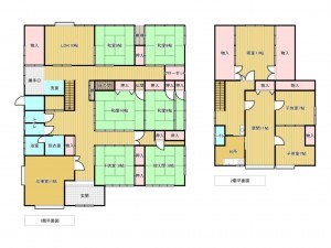 南砺市竹林、中古一戸建ての間取り画像です
