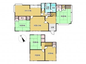 砺波市東石丸、中古一戸建ての間取り画像です